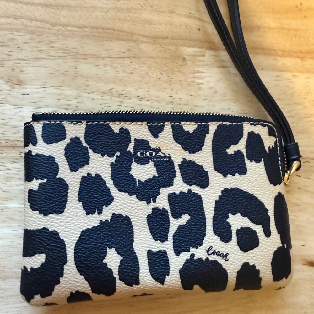 Coach Black and Tan Leopard Print Satchel Set - Picture 7 of 13